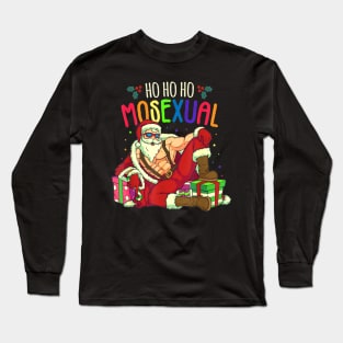 Ho Ho Ho Mosexual Gay Santa LGBT Pun Gay Pride Christmas Long Sleeve T-Shirt